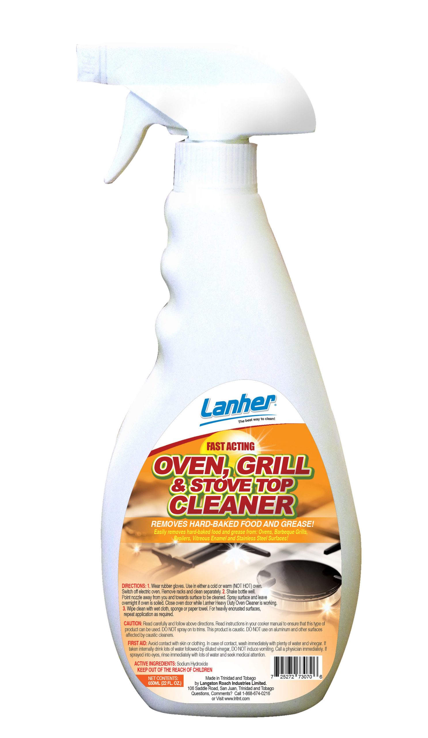 Lanher Oven Grill And Stove Top Cleaner 650ml 22oz Door To Door West